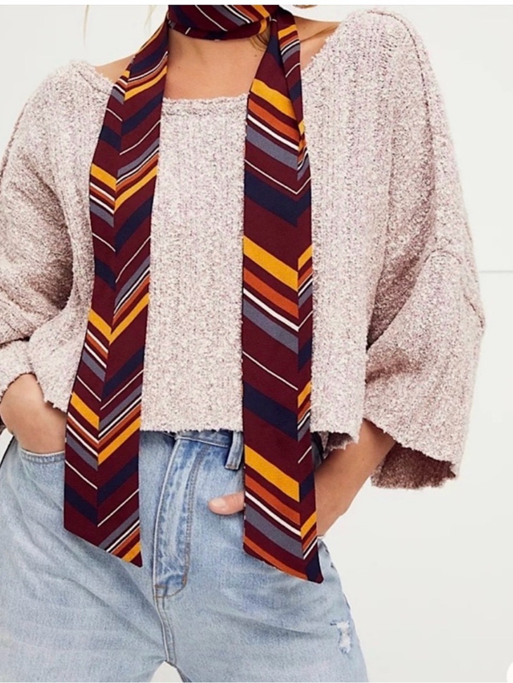 Free People Mauve Mousse Textured Cropped Pullover